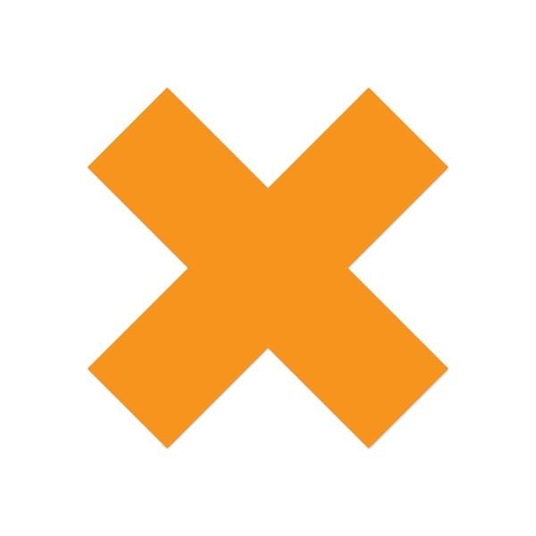 Ergomat DuraStripe Supreme 6inx6inx2in Xfts Orange, 30PK DSV-X6-O-KIT - main